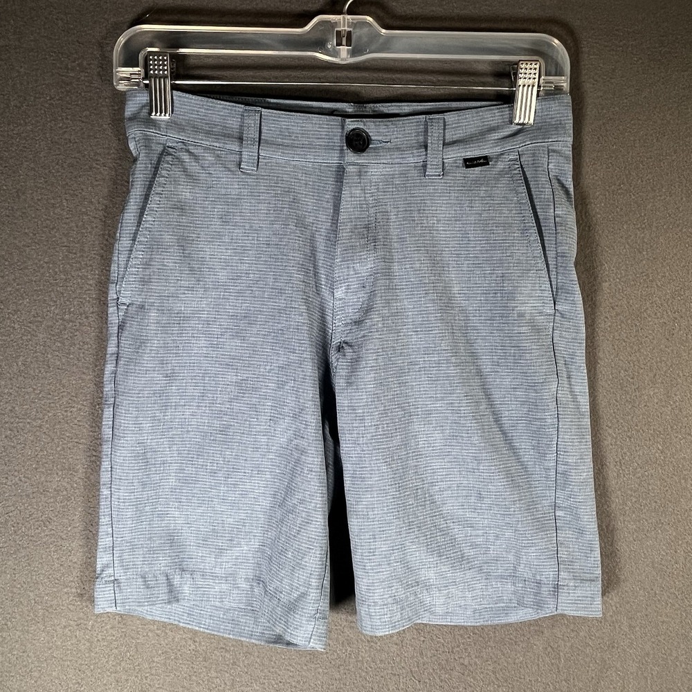 Travis Matthew Boys Sz 12 Flat Front Golf Shorts Blue Athletic Performance READ